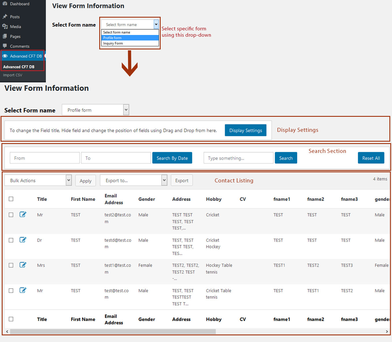 Advanced Contact form 7 DB