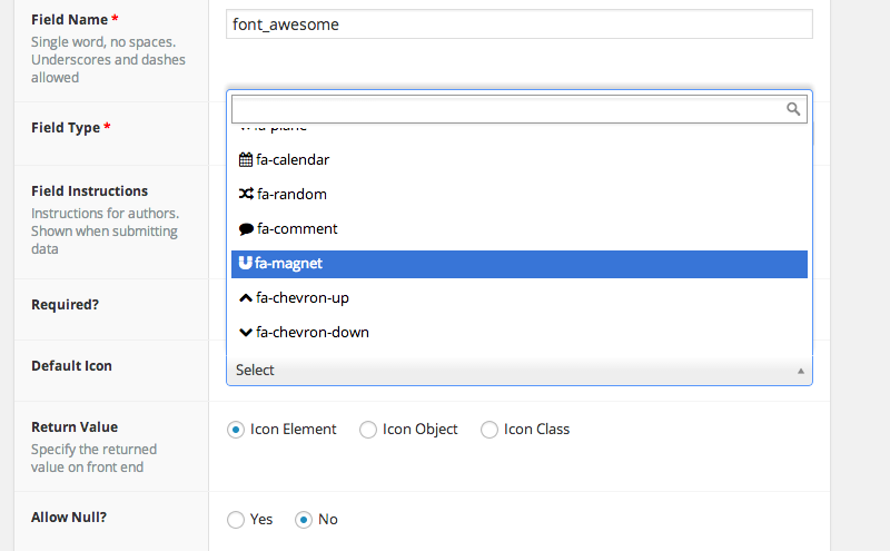 Advanced Custom Fields: Font Awesome Field – WordPress Plugin |  WordPress.Org