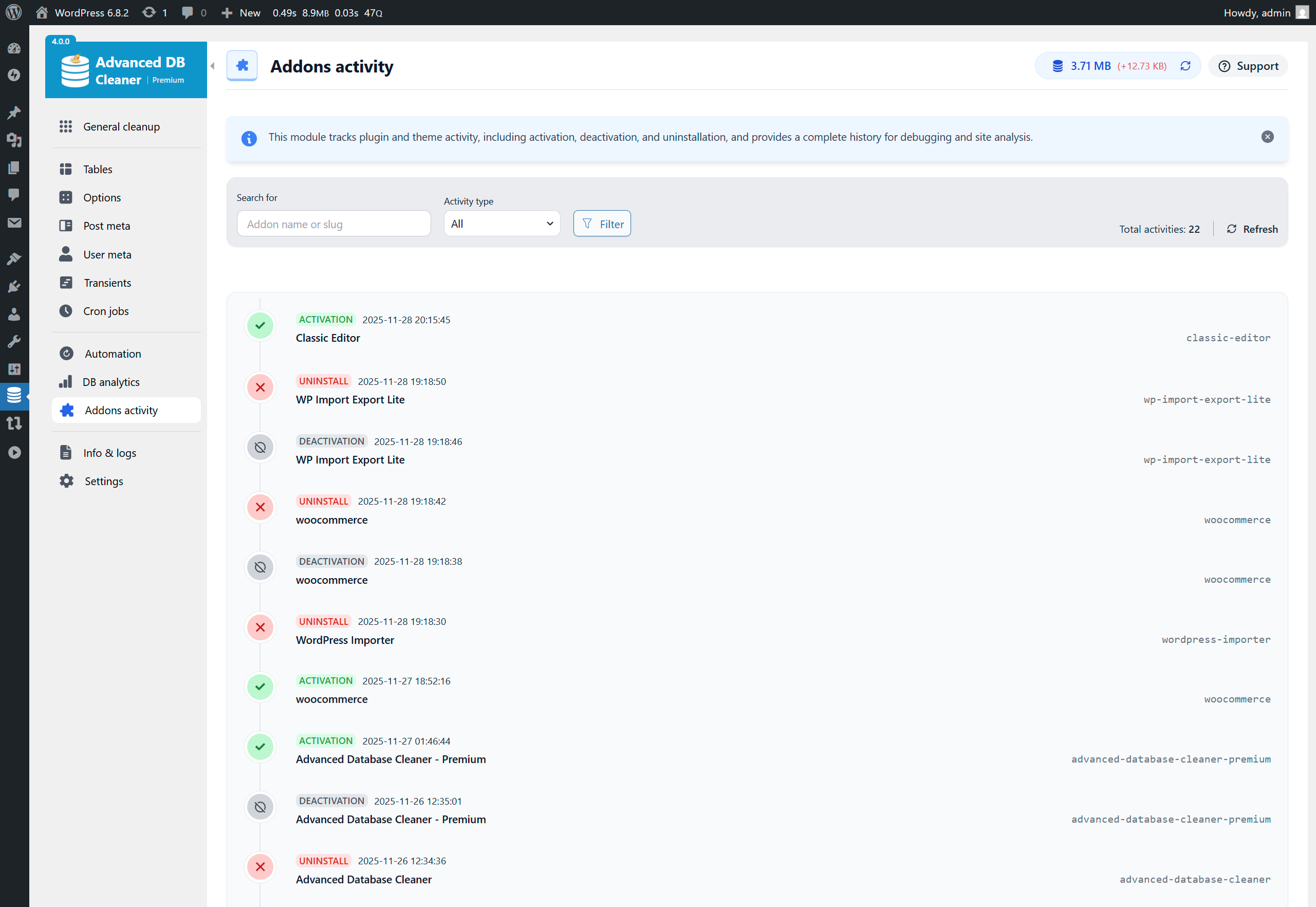 Info & Logs - System Info tab selected