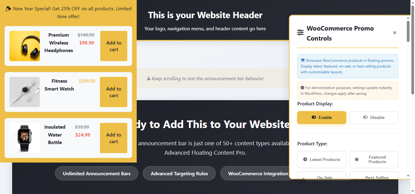 [PRO] WooCommerce Targeting - Product promotions