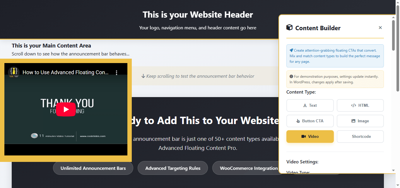 [PRO] Floating CTAs with Animations - Engaging effects
