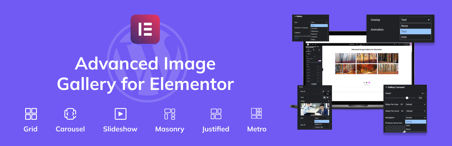 Advanced Image Gallery for Elementor – Grid, Carousel & Slideshow
