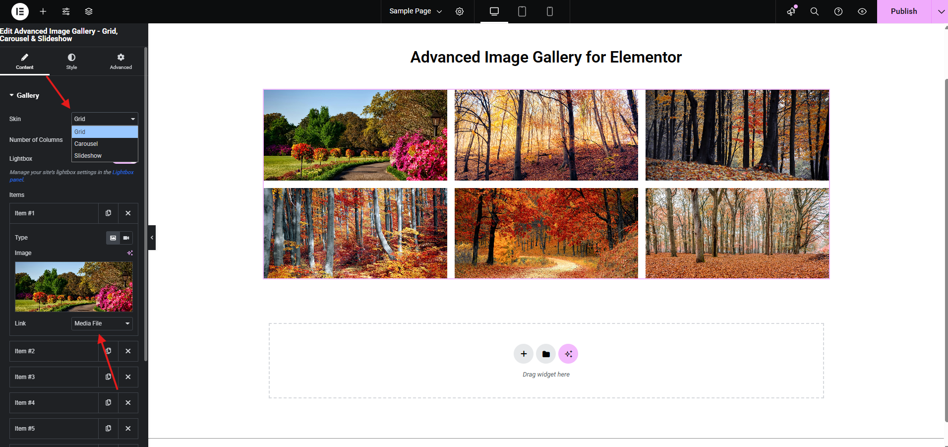 Customization Panel - Extensive settings for layout, navigation, and styling options