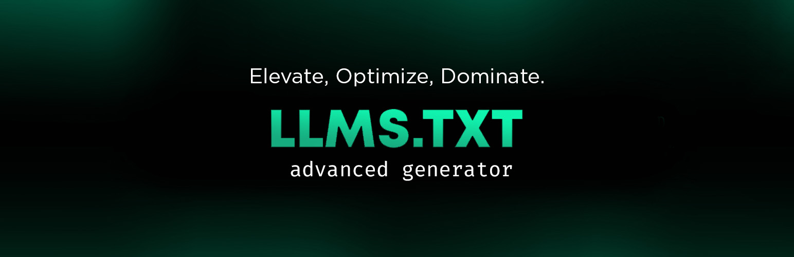 WordPress 外掛 Advanced LLMs.txt Generator 的封面圖片。