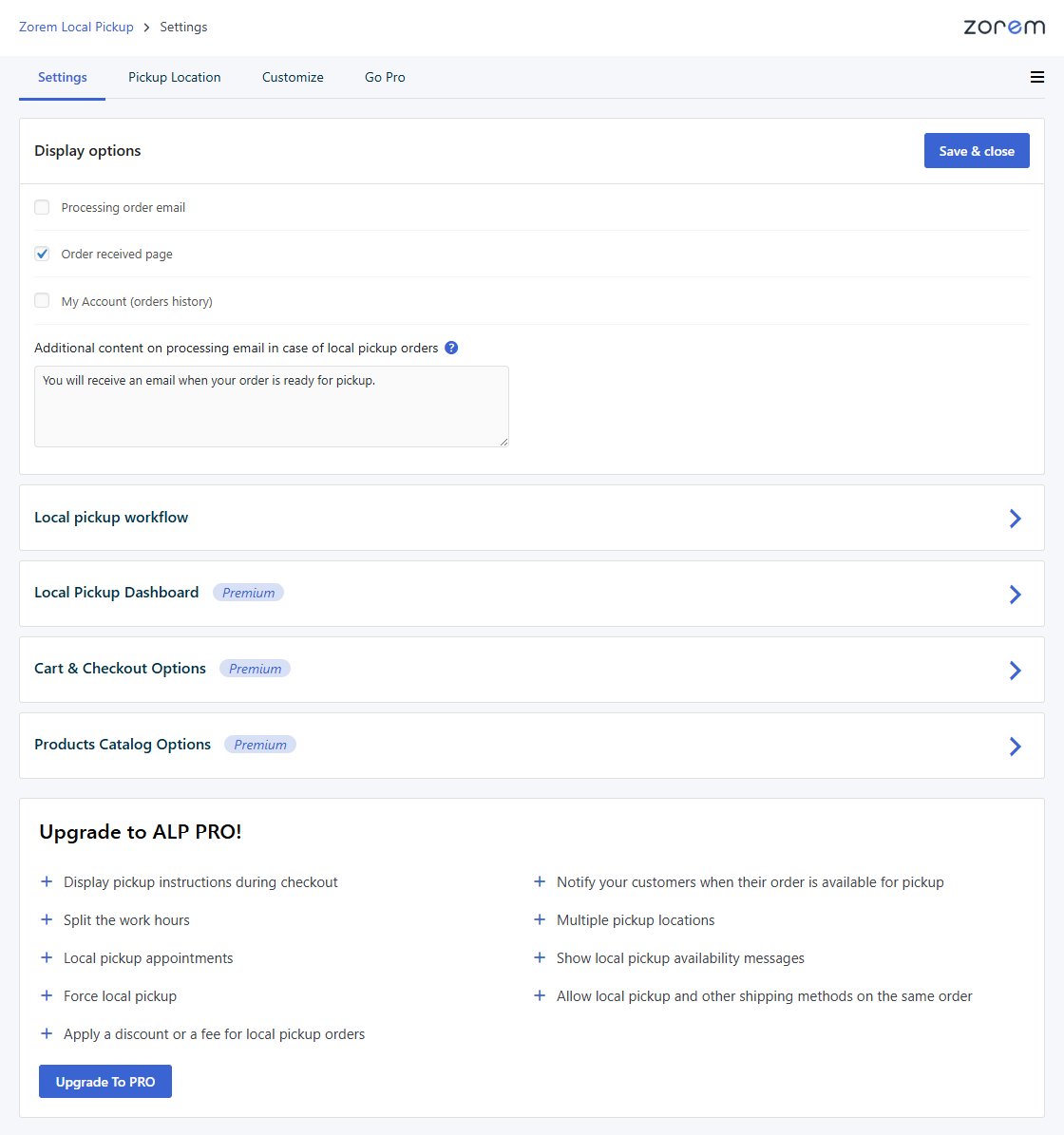 Zorem Local Pickup - Screenshot 1