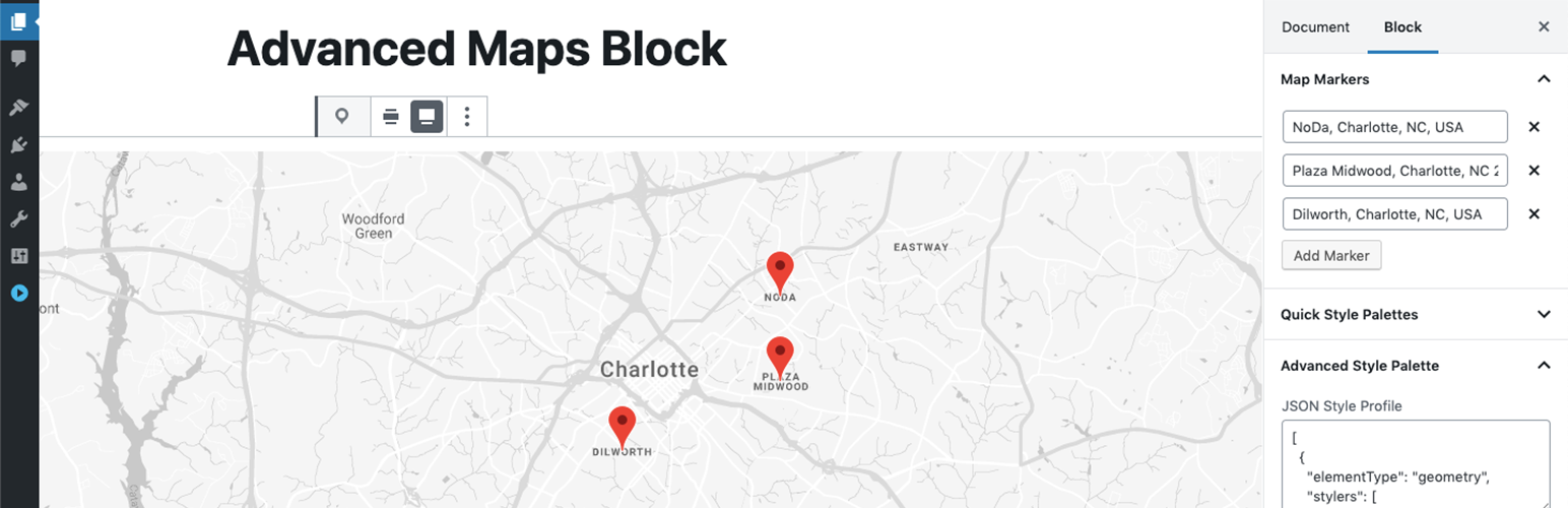 Advanced Maps Block