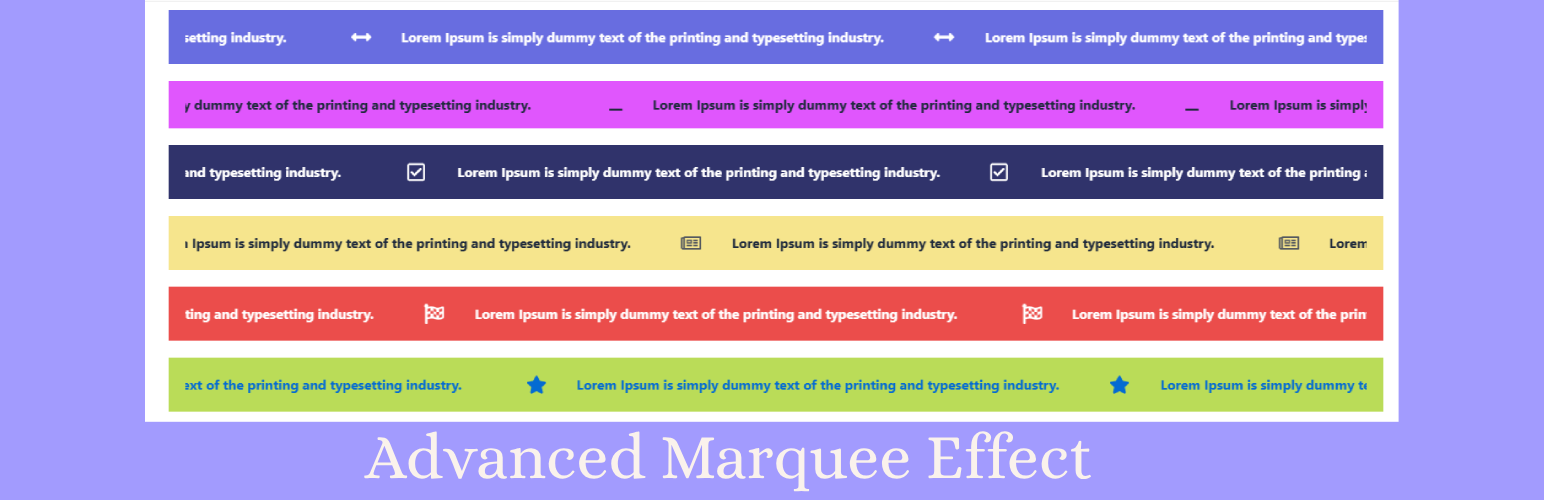 WordPress 外掛 Advanced Marquee Effect For Elementor Plugin 的封面圖片。