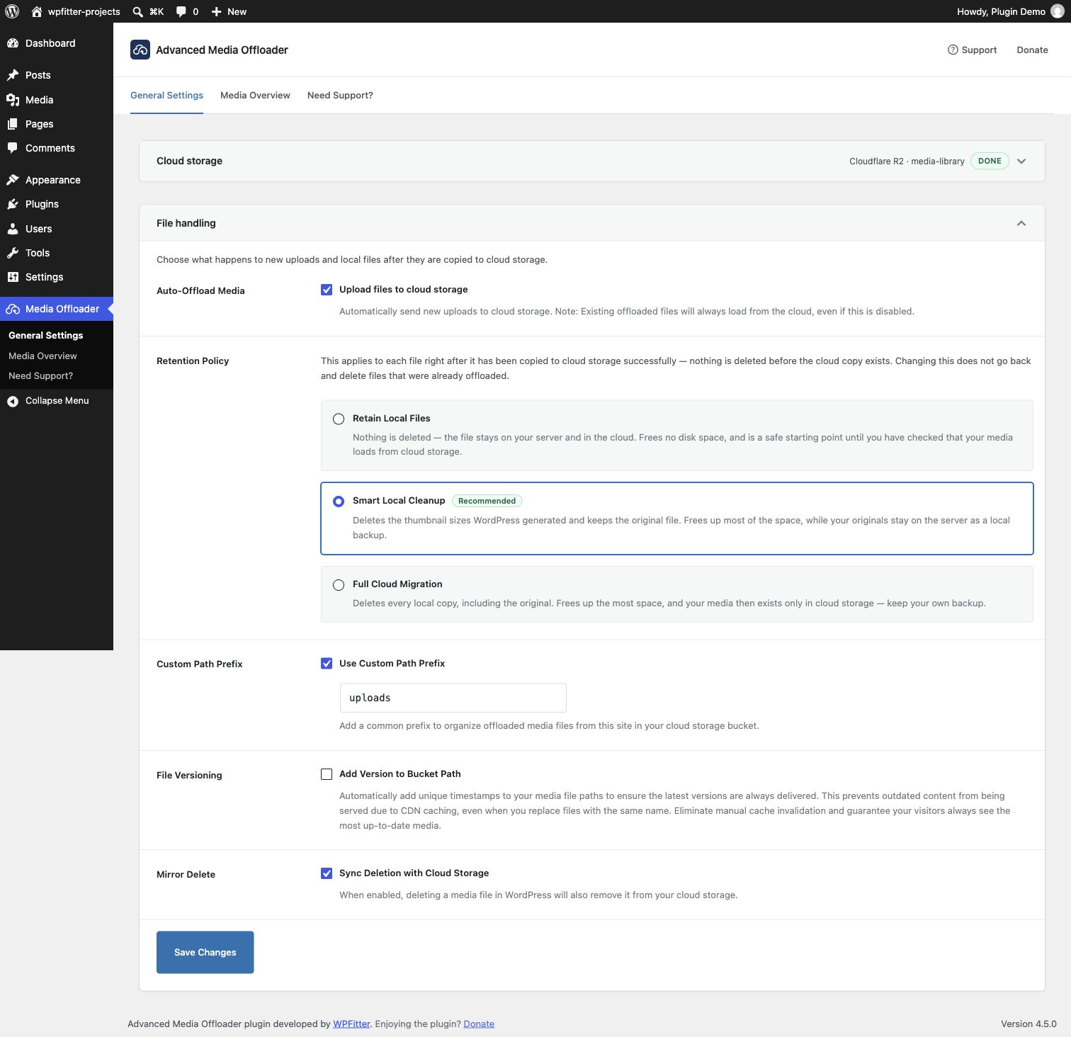 File handling — choose how much local storage to keep, with clear guidance for every retention policy.