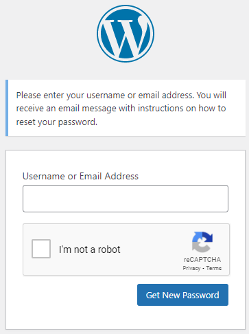 ReCAPTCA V2 "I'm not a robot" in the password reset request form.