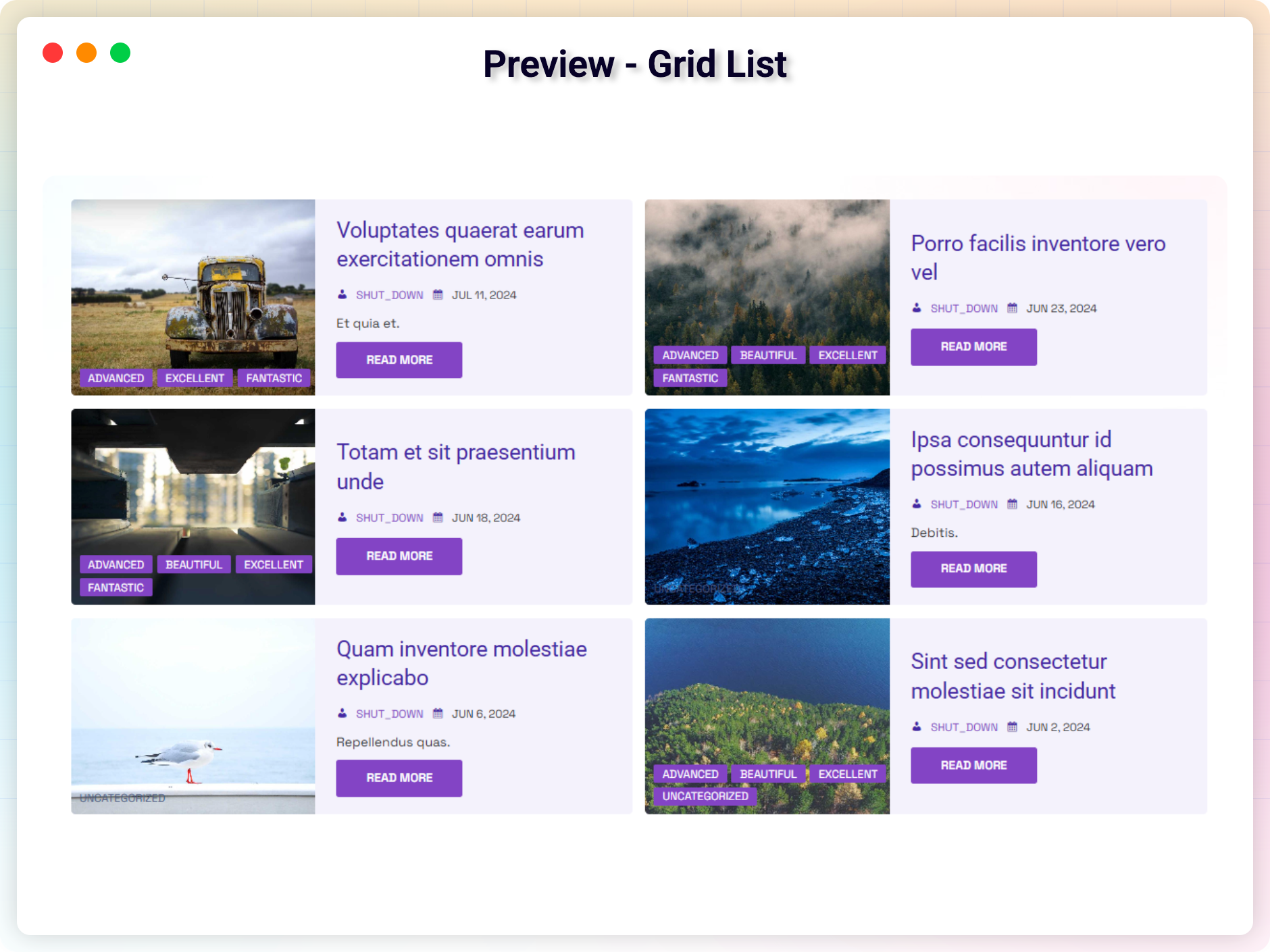 Preview - Grid List