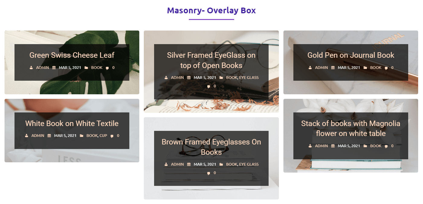 Masonry- Overlay Box