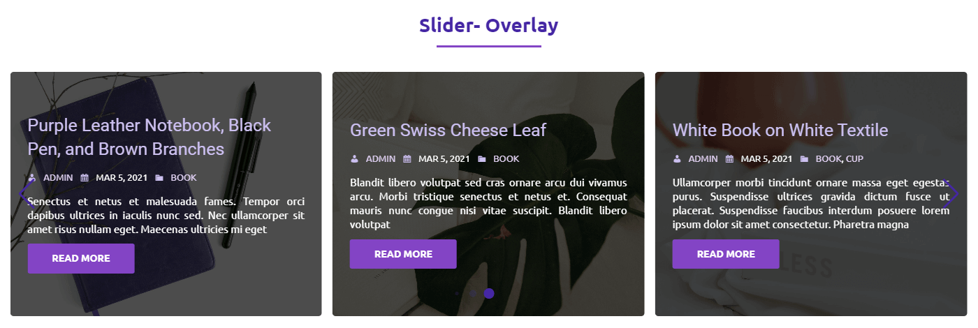 Slider- Overlay