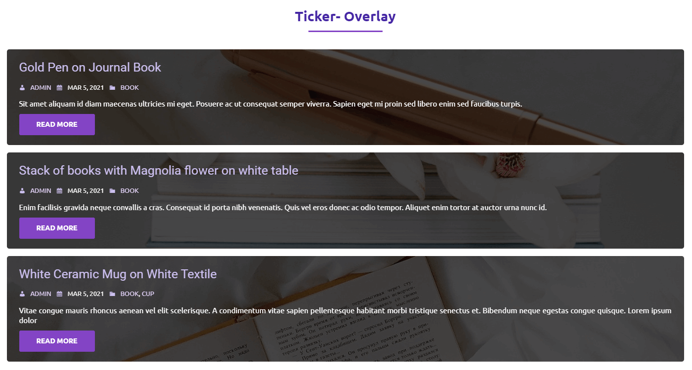 Ticker- Overlay