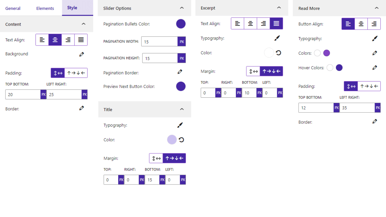 Settings- Style