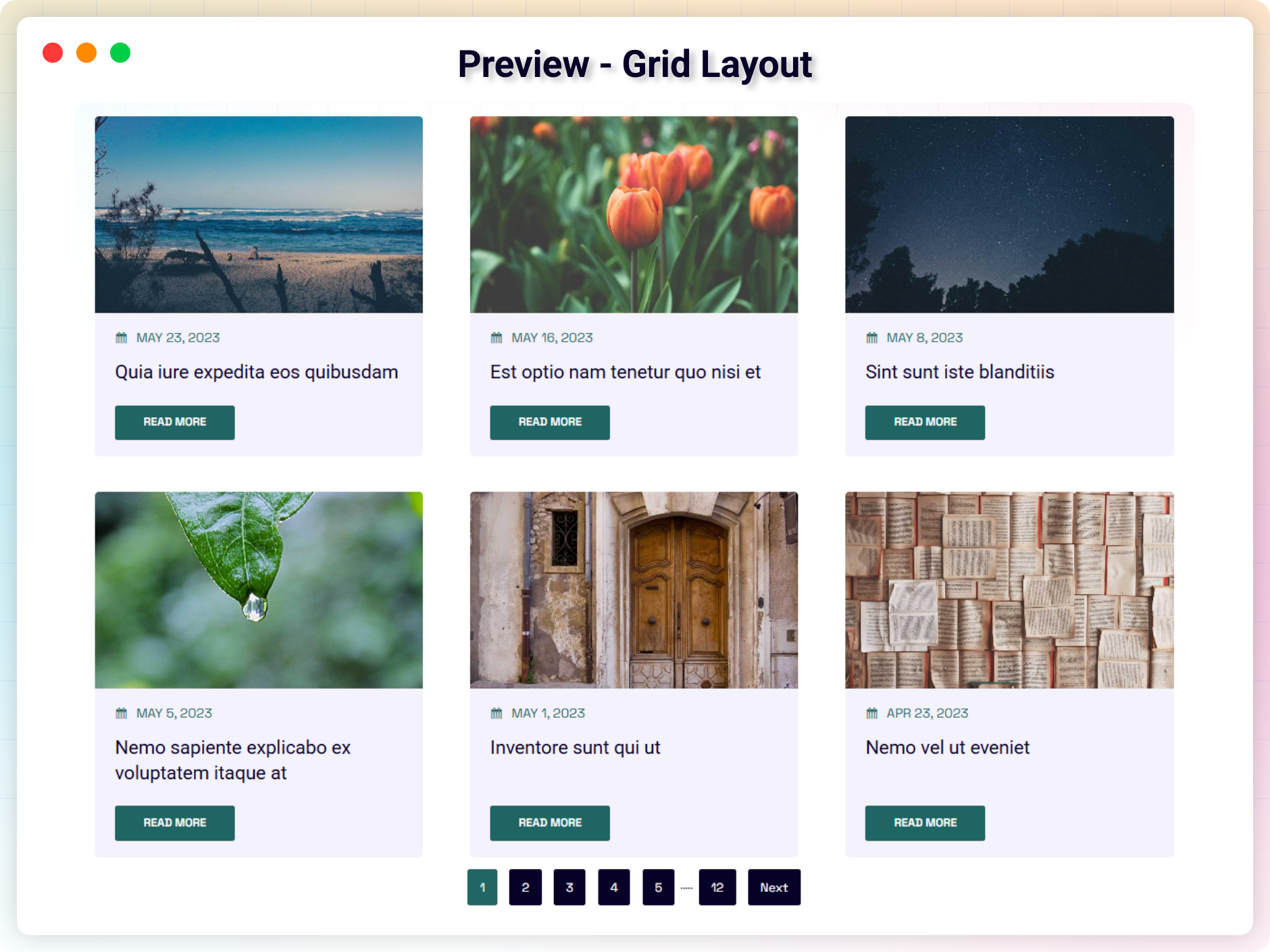 Preview - Grid Layout