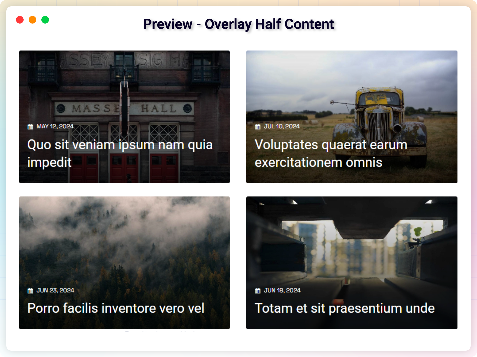 Preview - Overlay Half Content