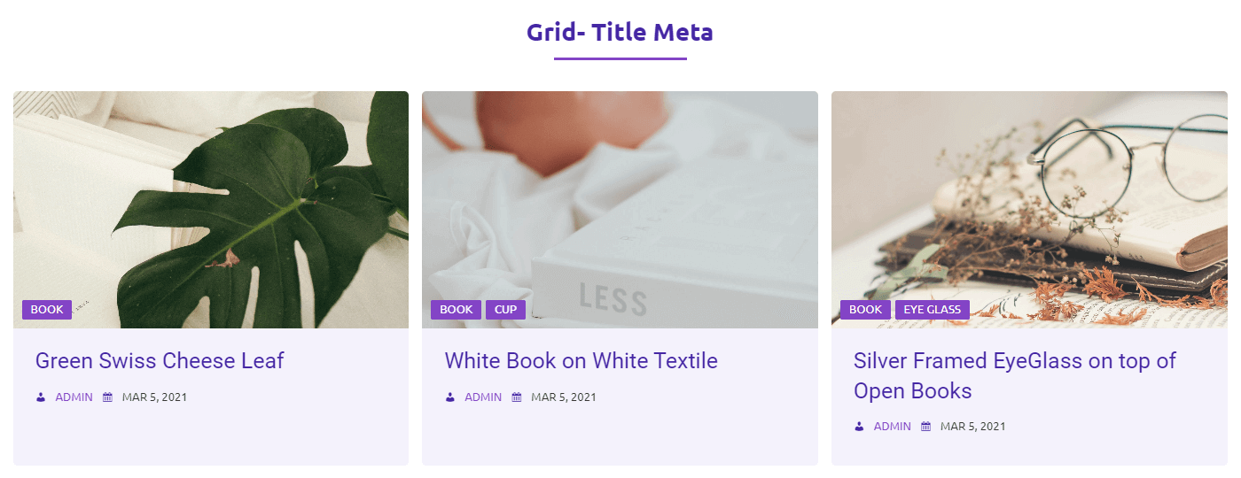 Grid- Title Meta