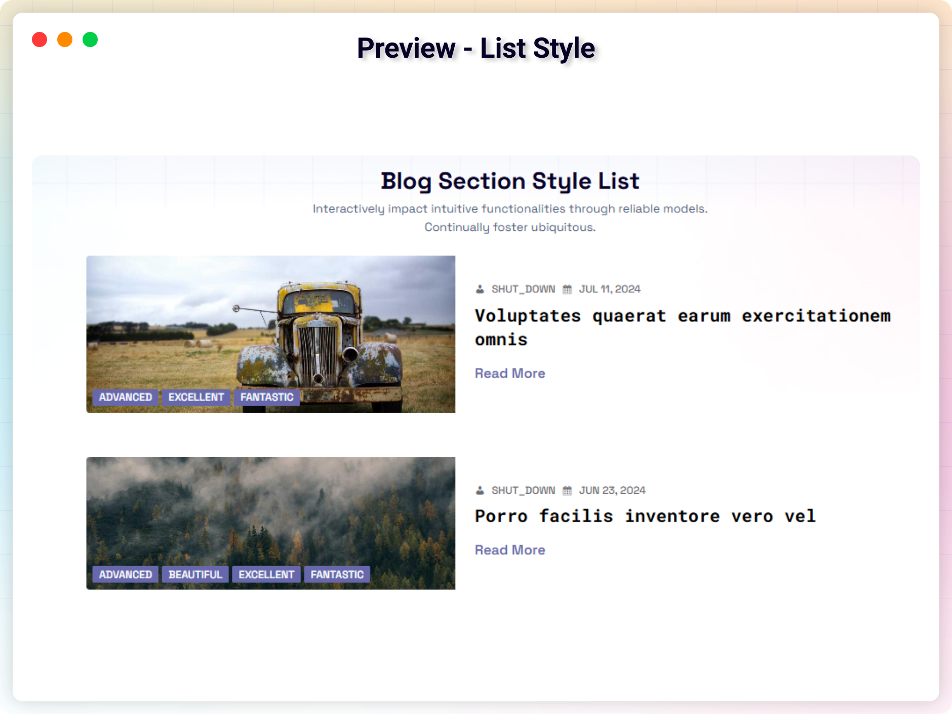Preview - List Style