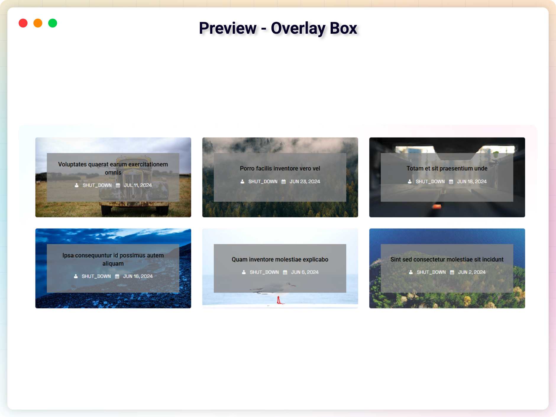 Preview - Overlay Box