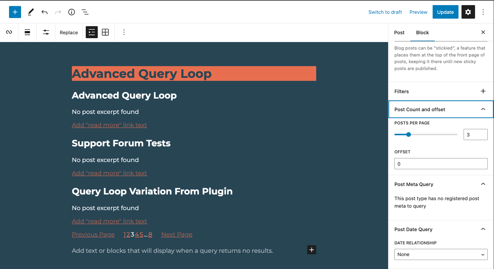 Advanced Query Loop