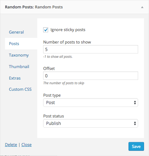 Advanced Random Posts Widget