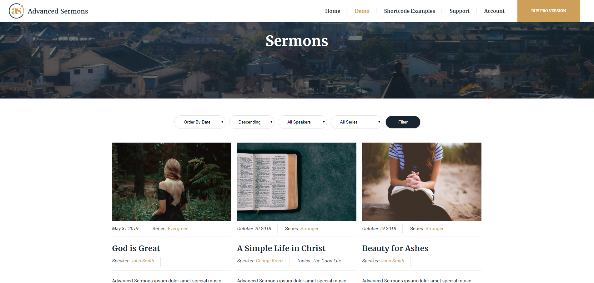 Advanced Sermons