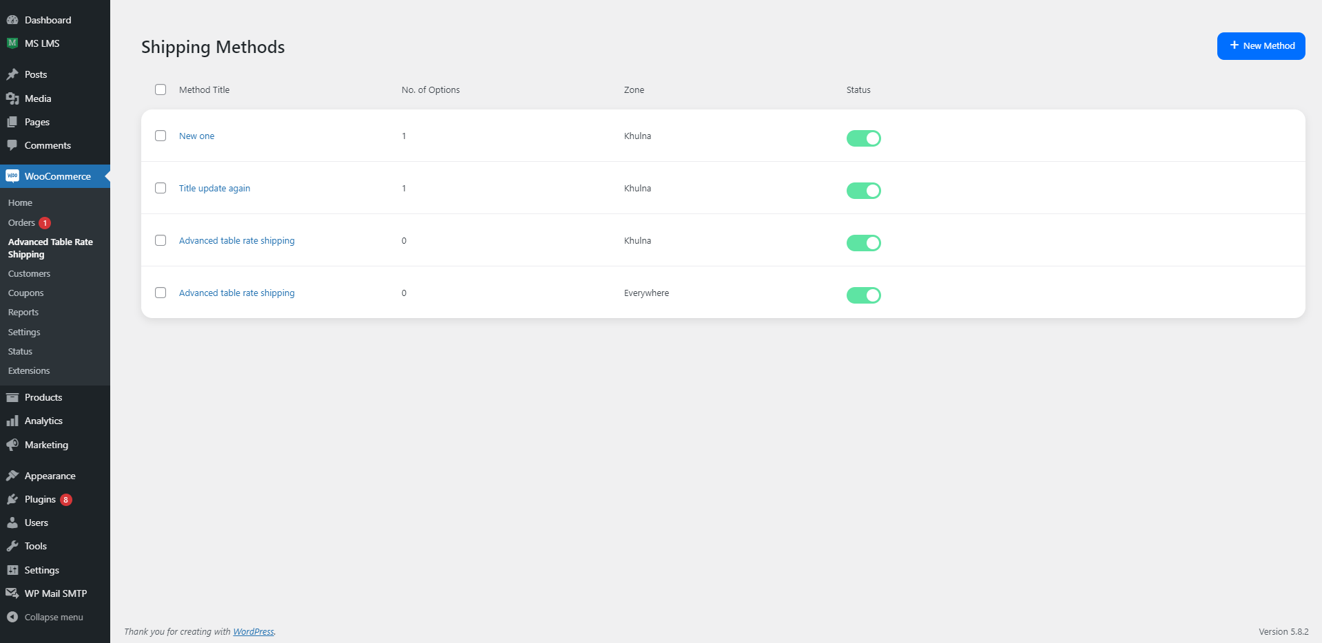 WooCommerce Table Rate Shipping