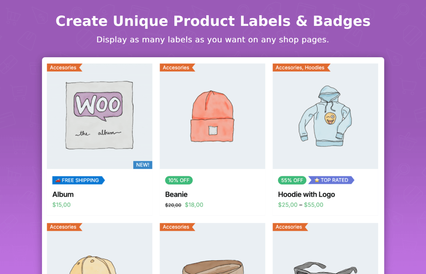 Create unlimited number of labels and display them everywhere