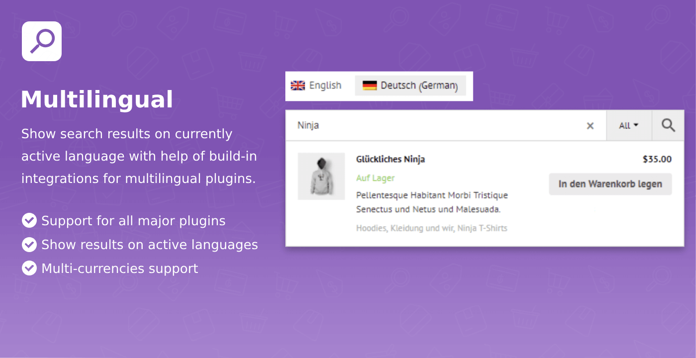 Support for multilingual plugins