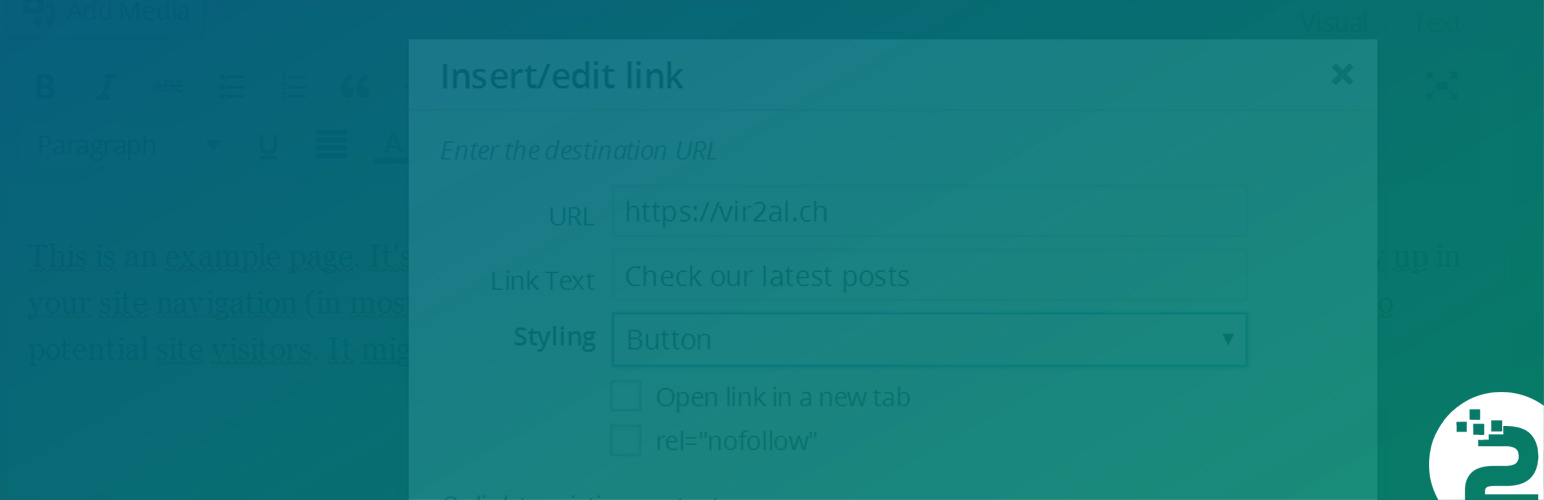 WordPress 外掛 Advanced WPLink 的封面圖片。