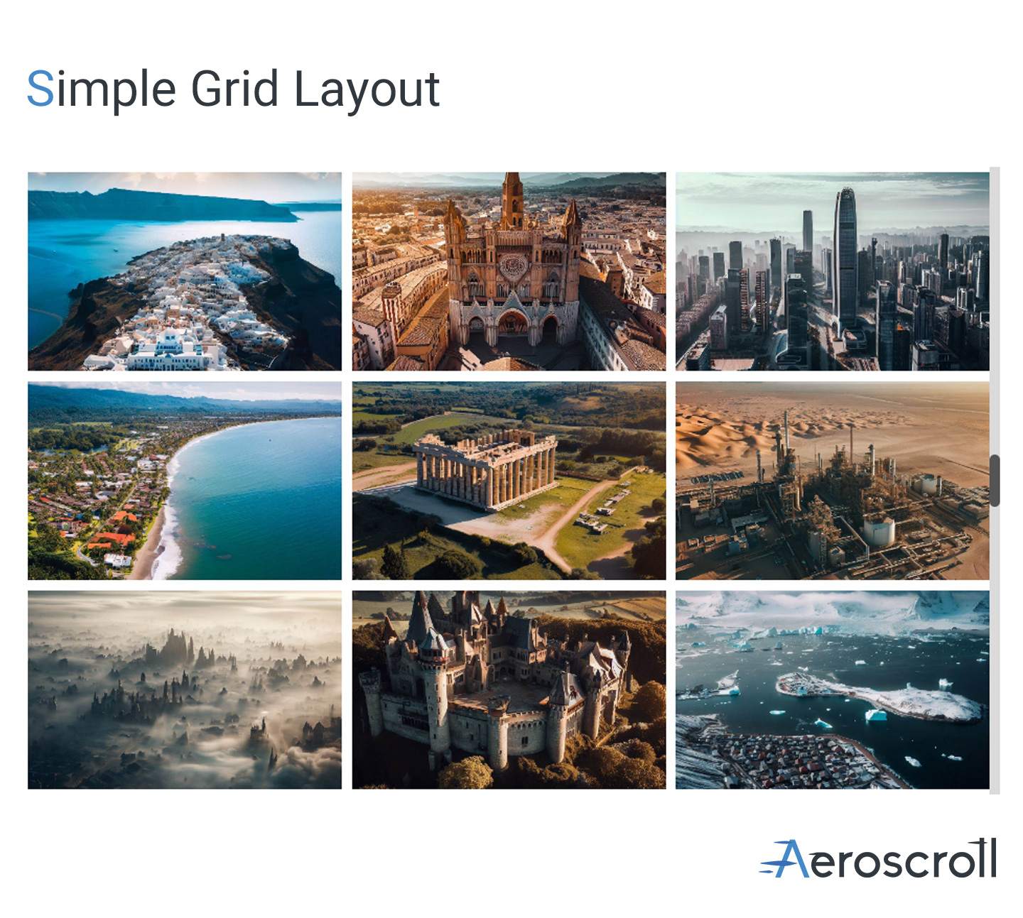 Simple Grid Layout Image Gallery