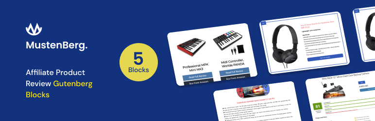 MustenBerg – Affiliate Product Review Gutenberg Blocks