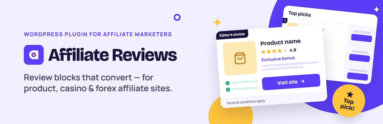 WordPress 外掛 Affiliate Reviews 的封面圖片