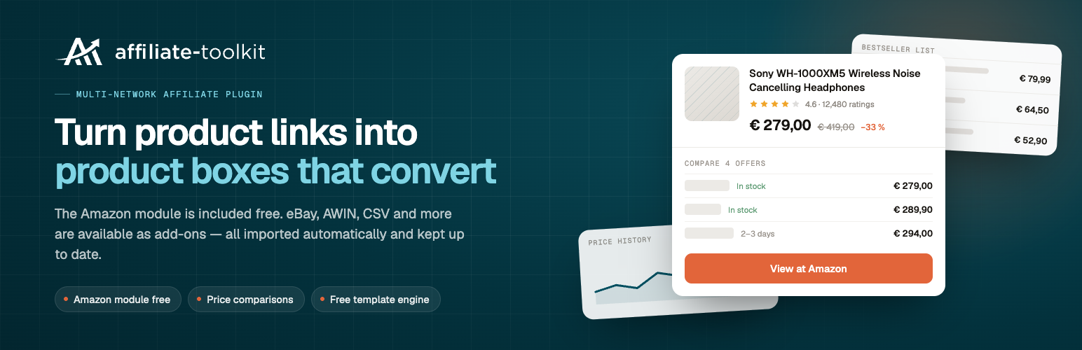 affiliate-toolkit – Multi-Network Affiliate & Amazon Product Display