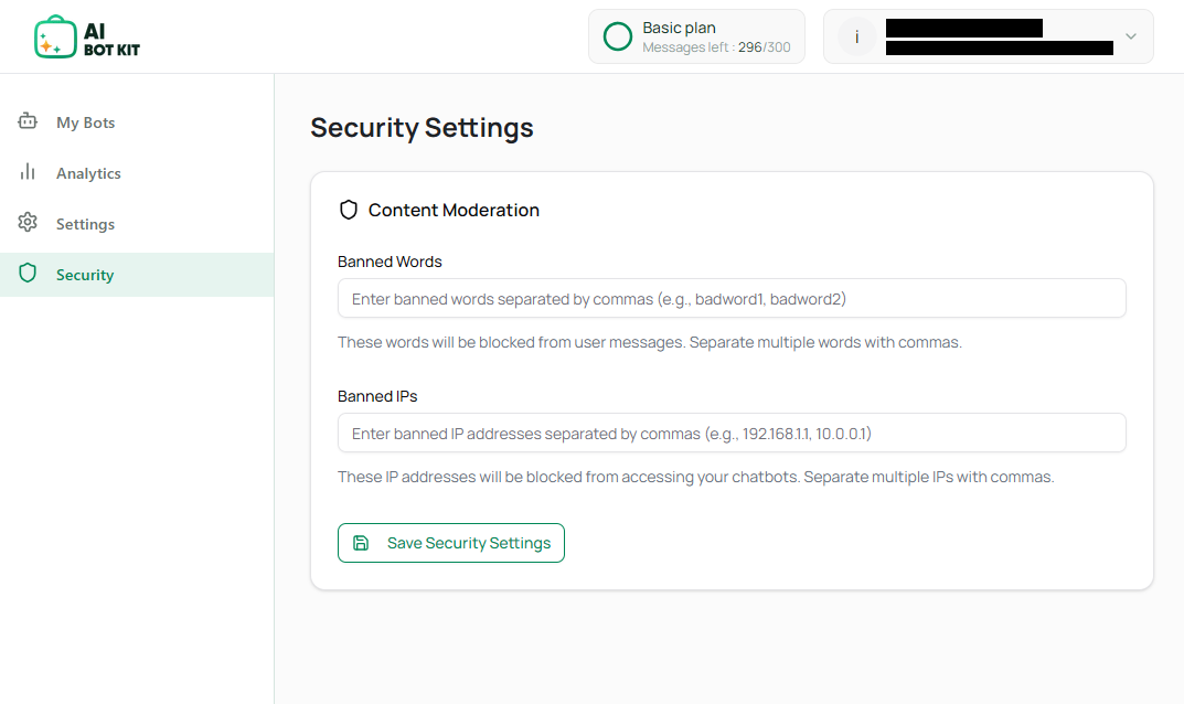 Security/Content moderation