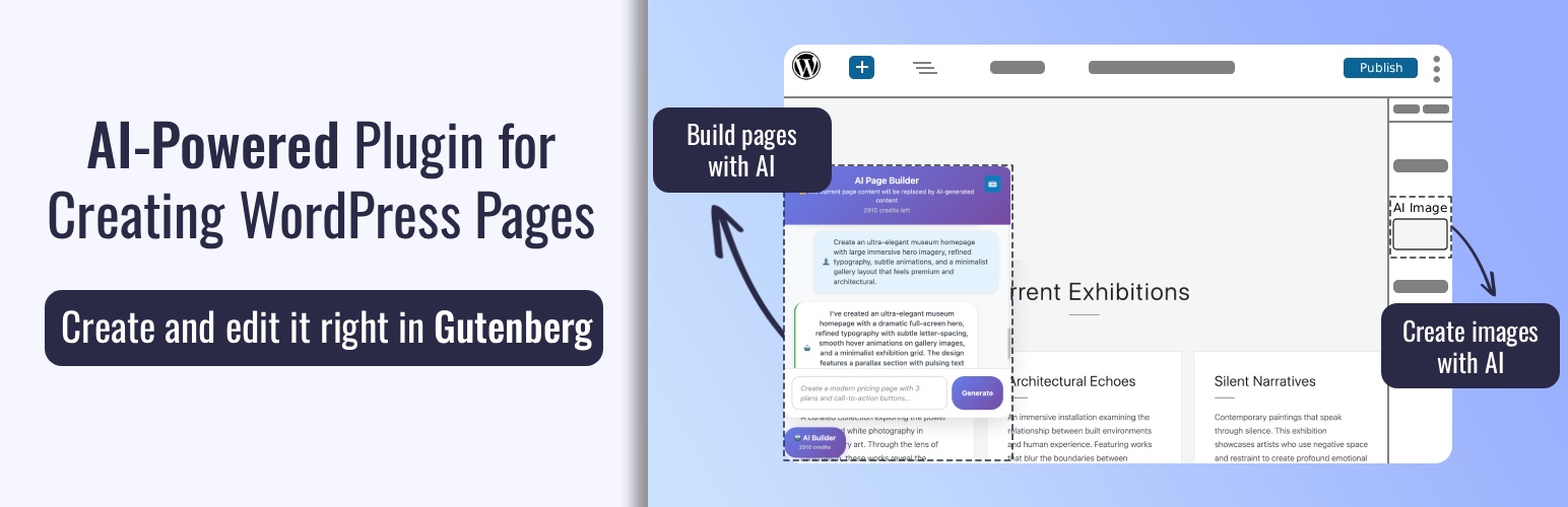 AI Builder – Generate pages, blocks, images & translate with AI