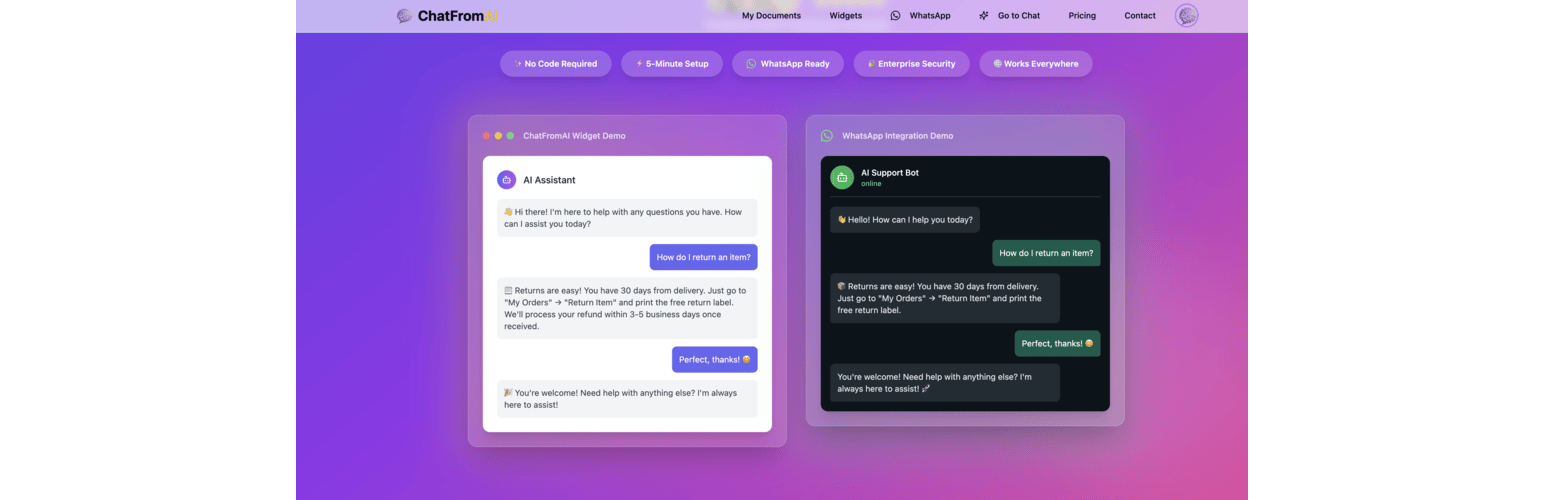 AI ChatBot & Customer Support – ChatFromAI
