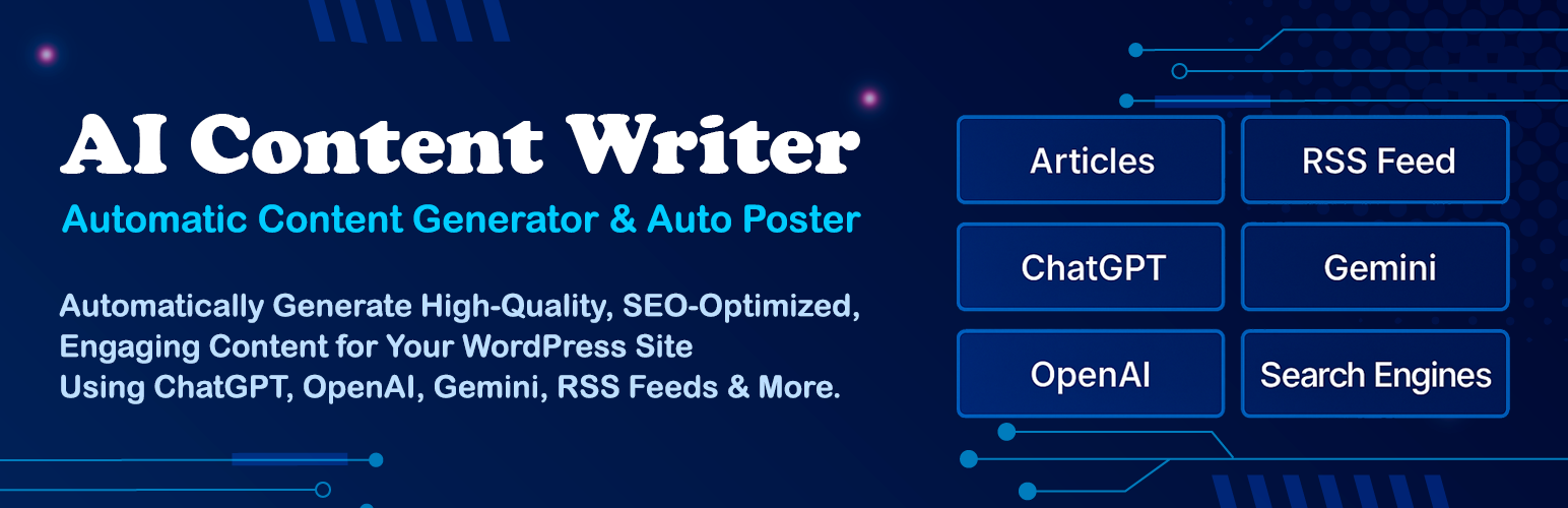 AI Content Writer – Automatic Content Generator and Auto Poster