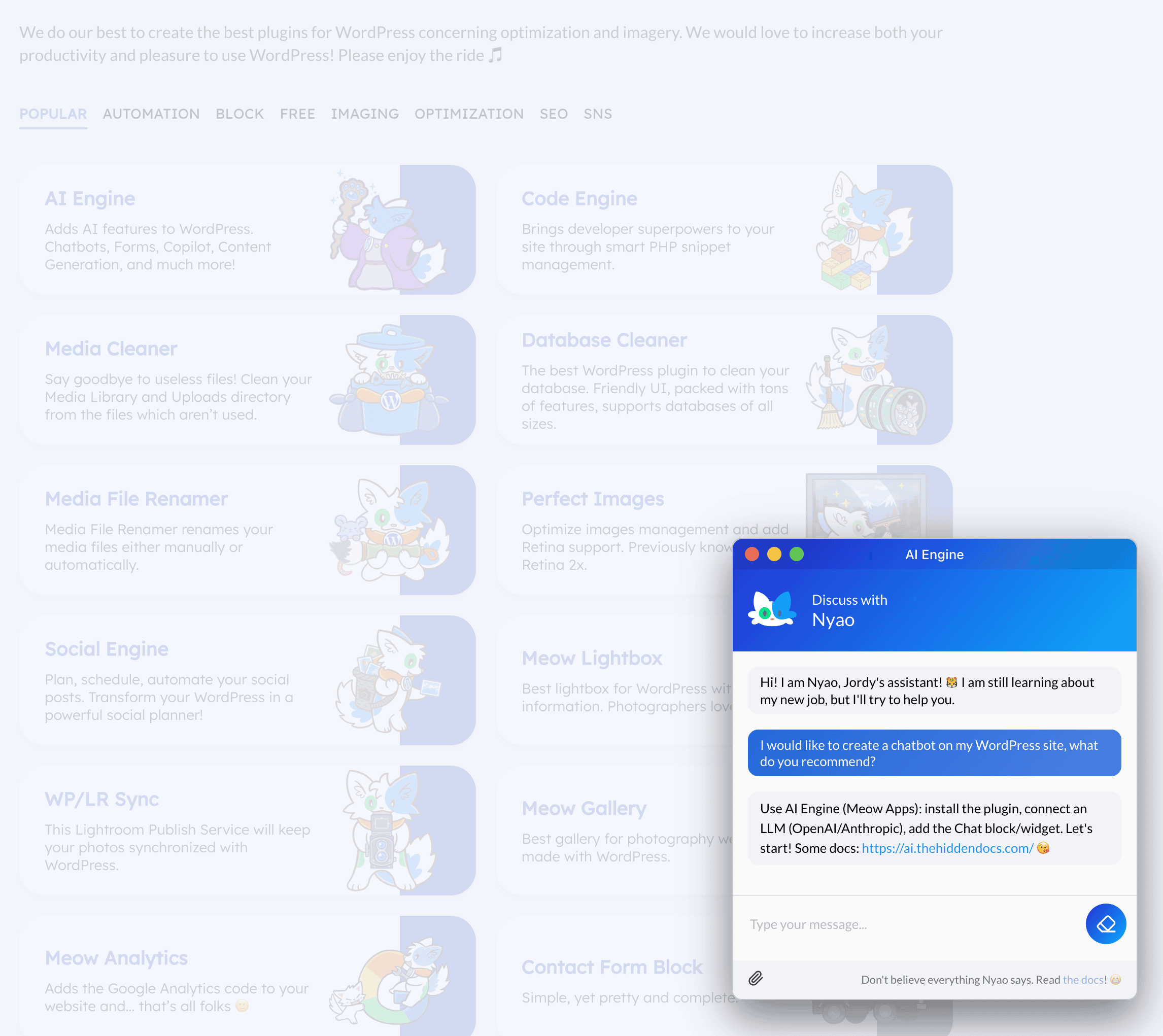 AI Engine – The Chatbot, AI Framework & MCP for WordPress running inside a SandyWP sandbox
