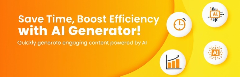 WordPress 外掛 AI Generator 的封面圖片。