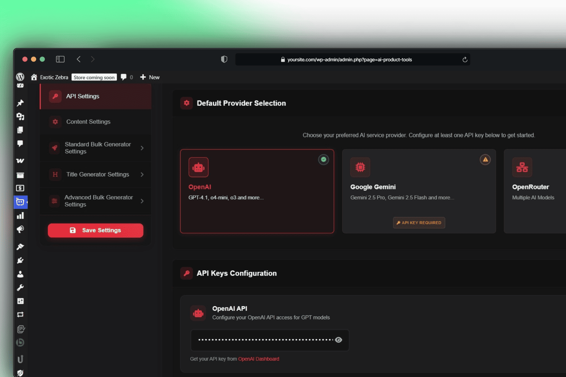 API Settings