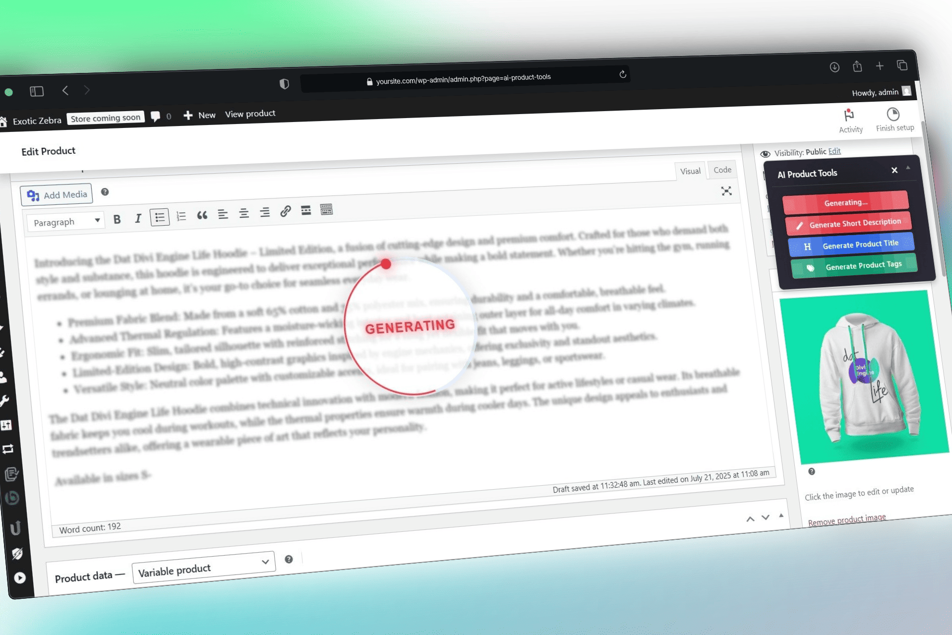 Single Product Content Generator