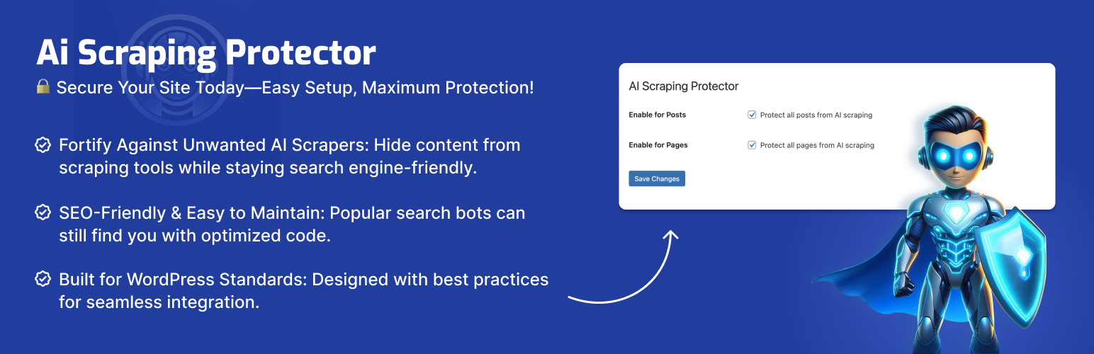 WordPress 外掛 AI Scraping Protector 的封面圖片。