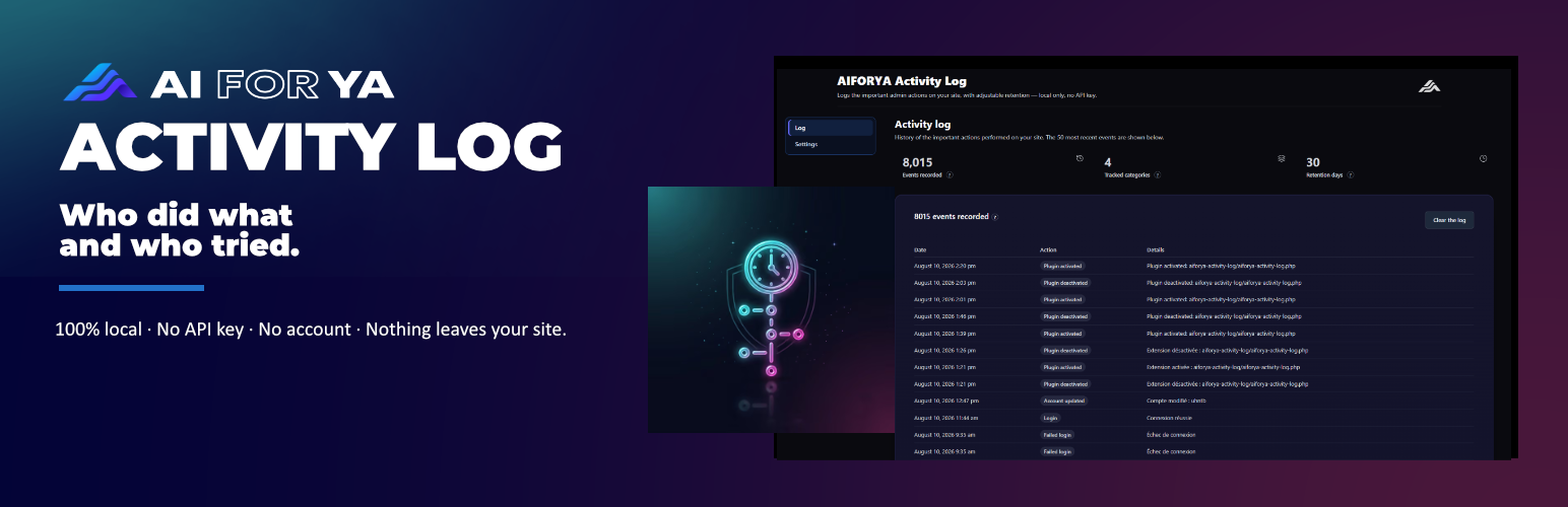 AIFORYA Activity Log