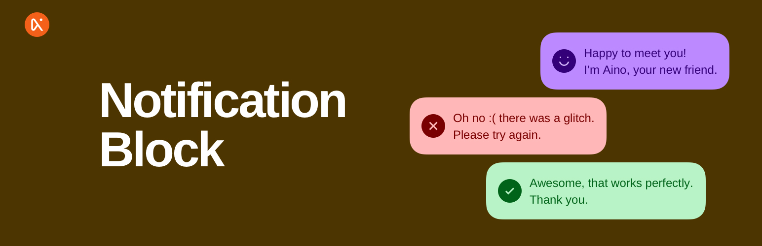 Aino Notification Banner Block