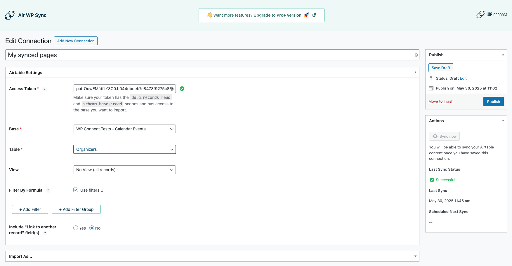 Airtable Settings