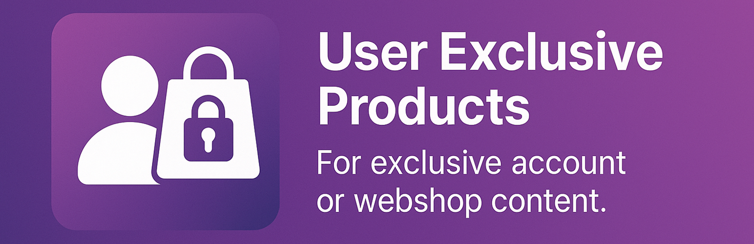 WordPress 外掛 User Exclusive Products 的封面圖片。