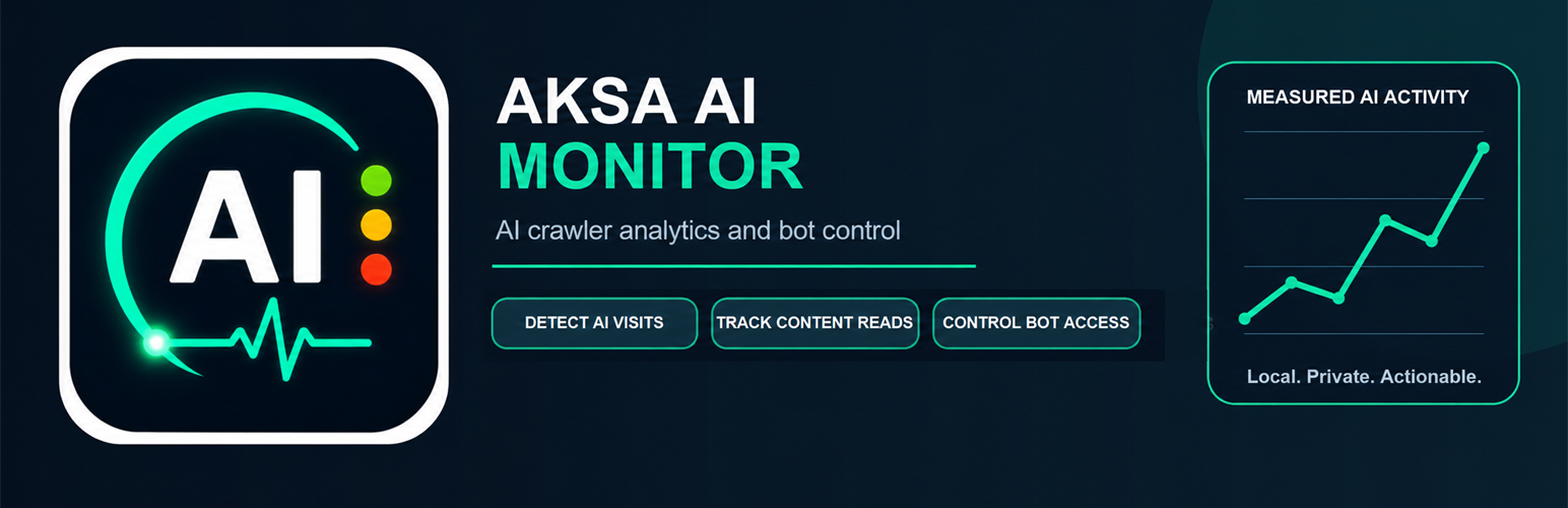 AKSA AI Monitor – AI Crawler Analytics & Bot Control