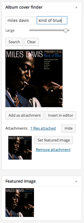 A search for Miles Davis - Kind Of Blue.