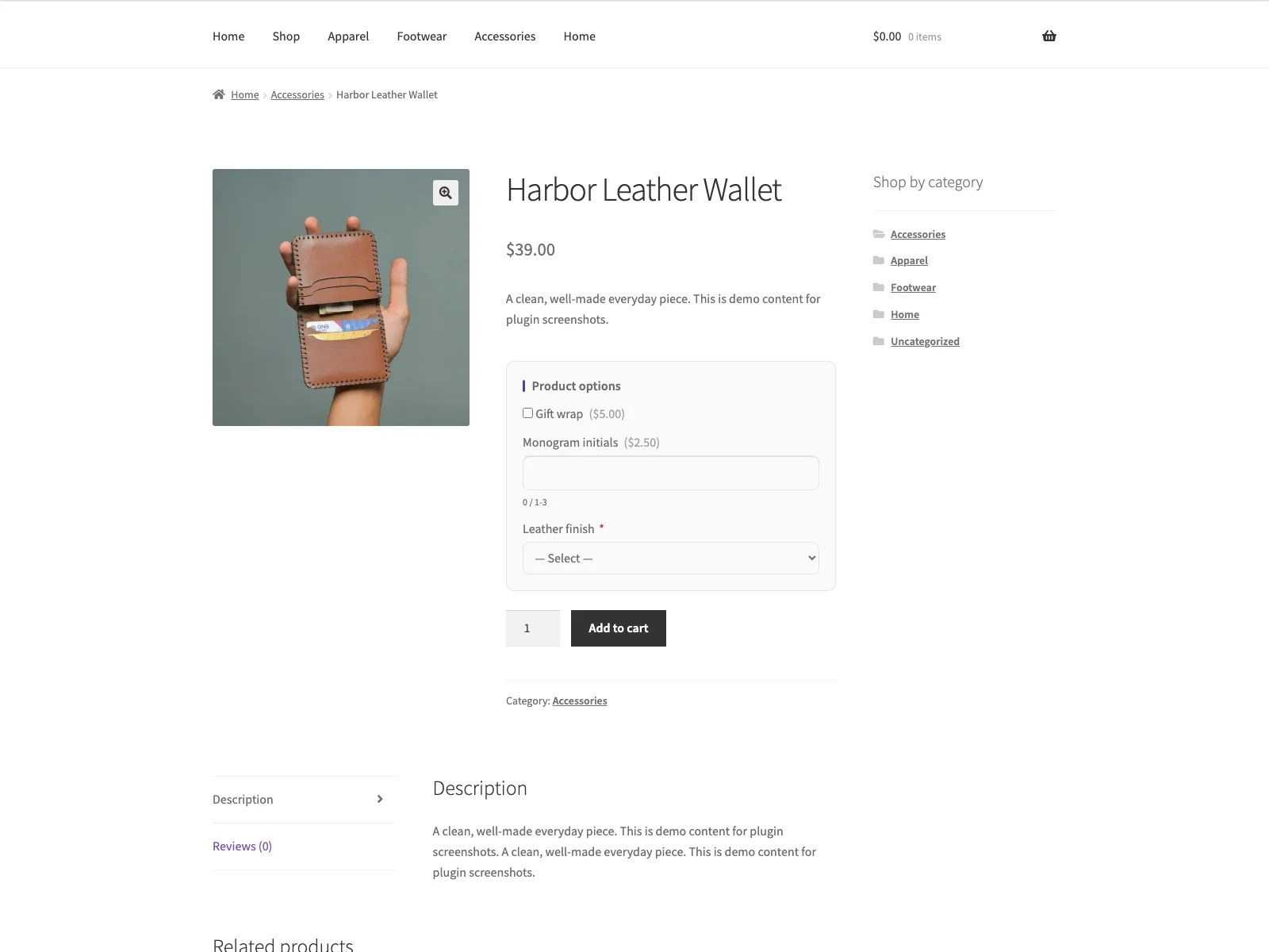 On the storefront.